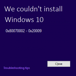 Как исправить ошибку установки 0 × 80070002 — 0 × 20009 в Windows 10