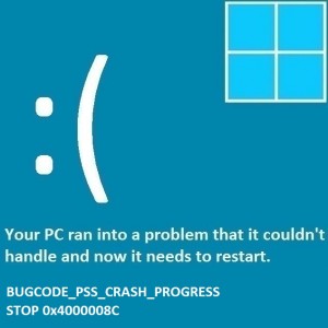 Как исправить ошибку Bugcode_PSS_Crash_Progress