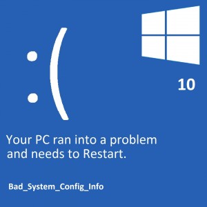 Как исправить ошибку Bad_System_Config_Info в Windows 10