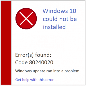 Как исправить ошибку 80240020 при установке Windows 10