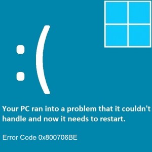 Как исправить код ошибки обновления Windows 8.1 0x800706BE