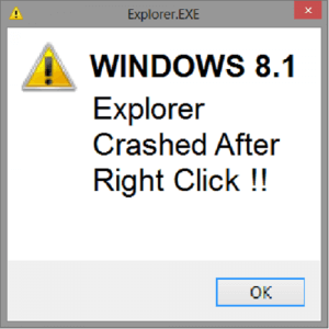 Как исправить сбои проводника при щелчке правой кнопкой мыши в Windows 8