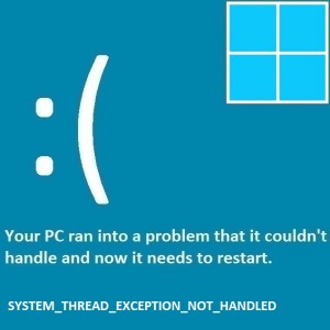 Как исправить ошибку System_Thread_Exception_Not_Handled?