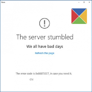 Ошибка магазина приложений Windows 10 «Сервер споткнулся»
