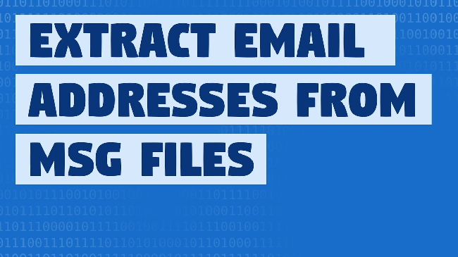 Извлечение адресов электронной почты из файла .msg — учитесь у профессионалов
