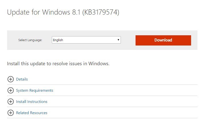KB3179574 для Windows 8.1 вызывает проблемы с медленной загрузкой