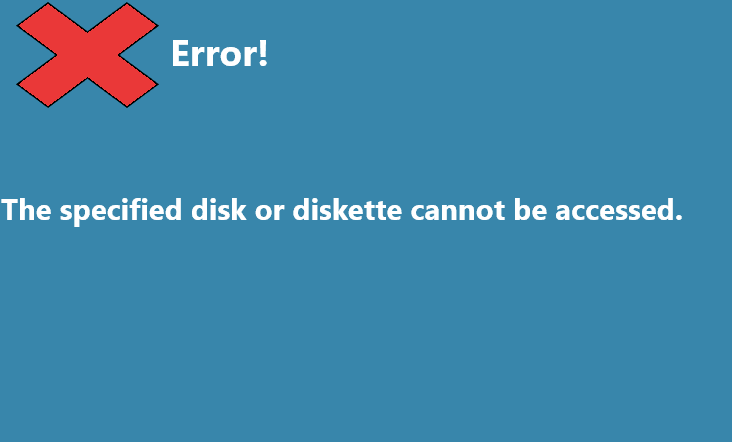 Указанный диск или дискета недоступны