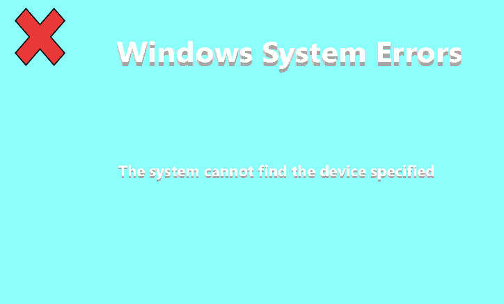 Система не может найти указанное устройство