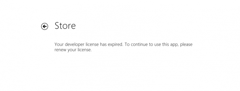 Исправление истек срок действия вашей лицензии разработчика в Windows 10, 8, 8.1