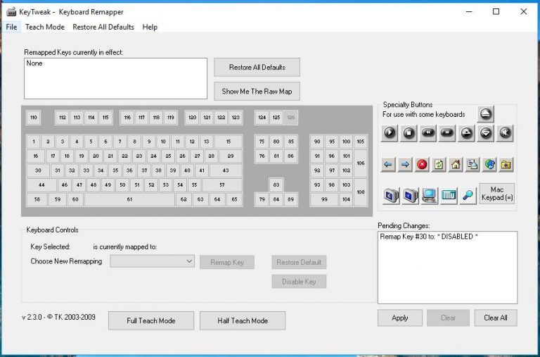 Как отключить определенные клавиши клавиатуры в Windows 10