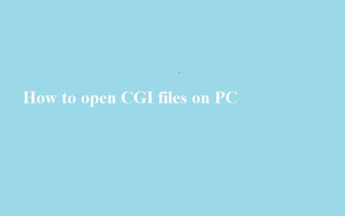 Как открыть файлы CGI на ПК