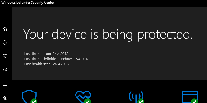 Исправлено: сбой Центра безопасности Windows 10 «Ваше устройство защищено.