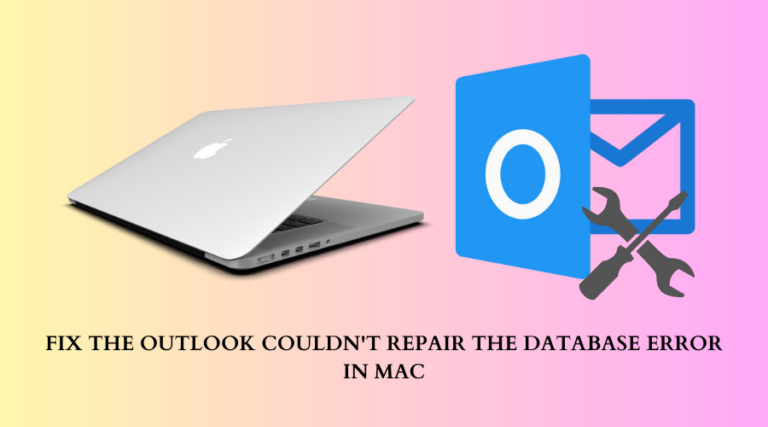 Outlook не смог исправить ошибку базы данных на Mac