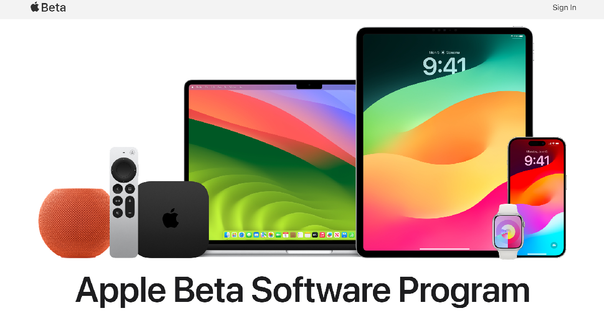 Шаг 1. Перейдите на страницу бета-версии Apple.