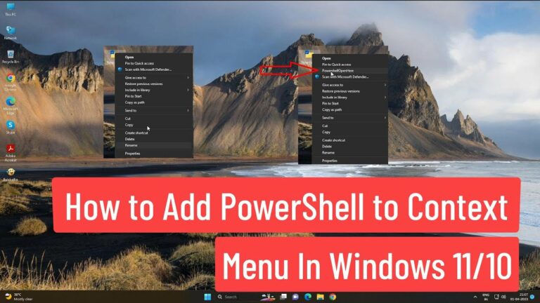 Добавьте PowerShell в контекстное меню в Windows 11/10.