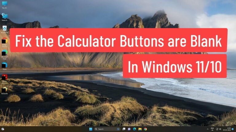 Исправить пустые кнопки калькулятора в Windows 11/10