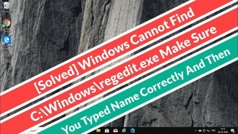 Windows не может найти C:Windowsregedit.exe