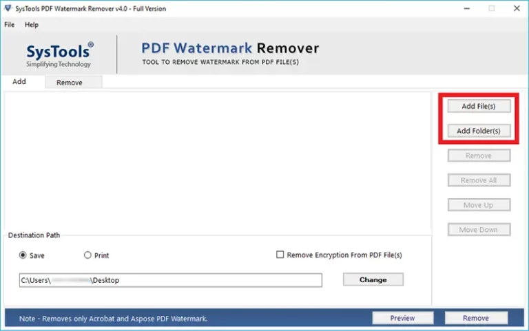 Удаление водяных знаков PDF-изображений для ОС Windows